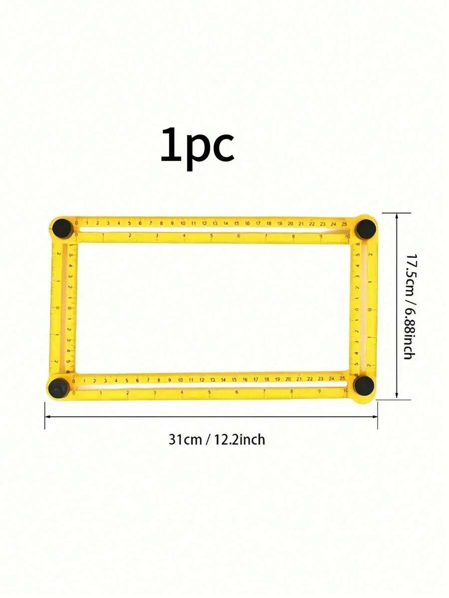 1pc MultiFunctional Foldable Plastic Folding Ruler For Measuring