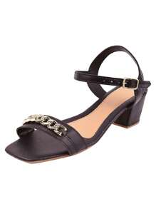 Women Heeled Sandals - 黑色 - 查看 3