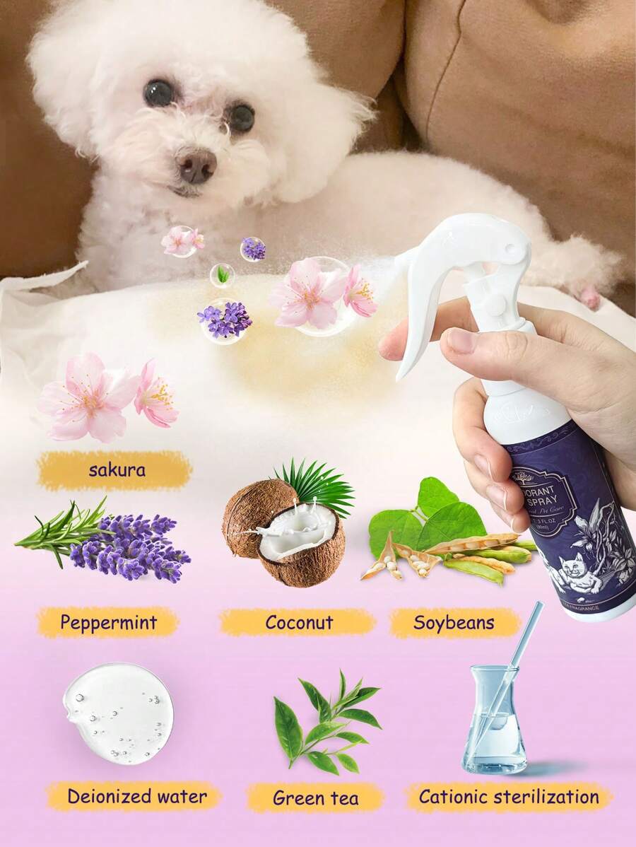 petstoral Sakura Lavender Dog Deodorizing Spray Lightly Scented Dog