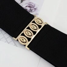 Women's Stretchable Elastic Belt Plus Size European And American Style Waistband For Dress, Outerwear, Elegant Waist Cincher (1 Pc) Halloween Summer, School Fall, Autumn, Halloween - Multicolor - View 4