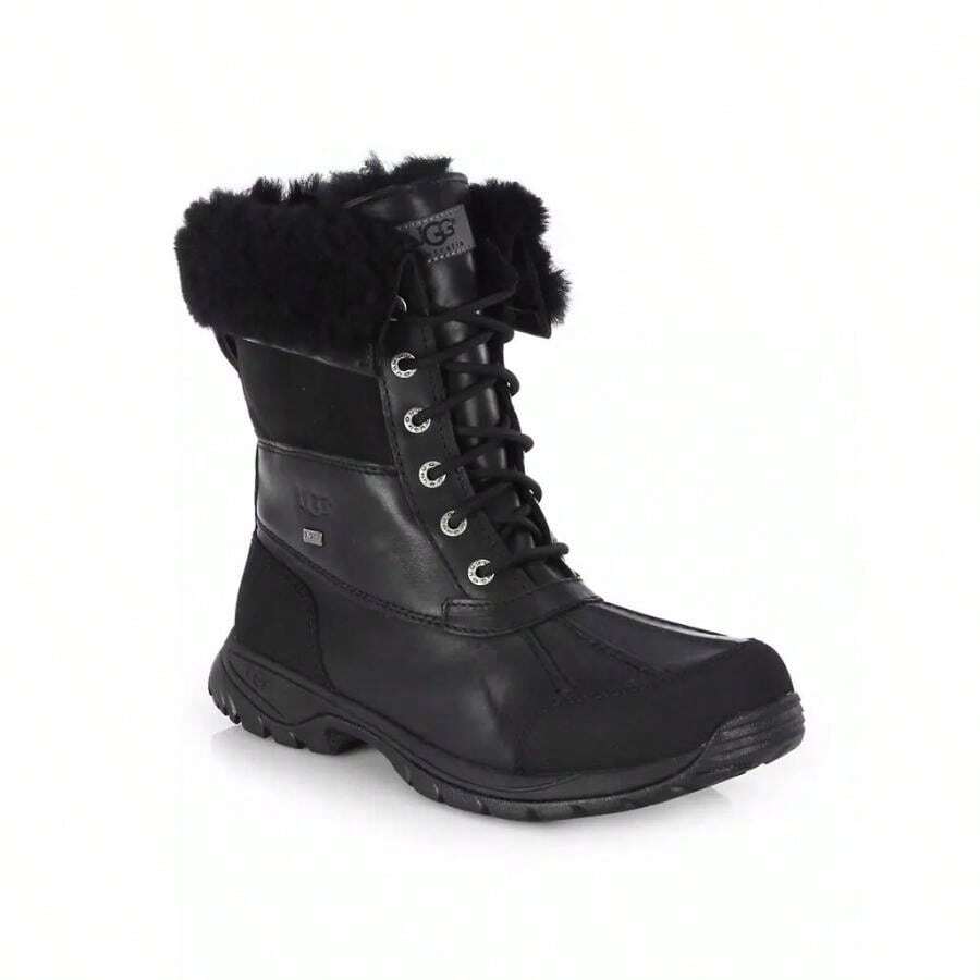 UGG Men's Butte Waterproof Leather Boots - Black - View 1