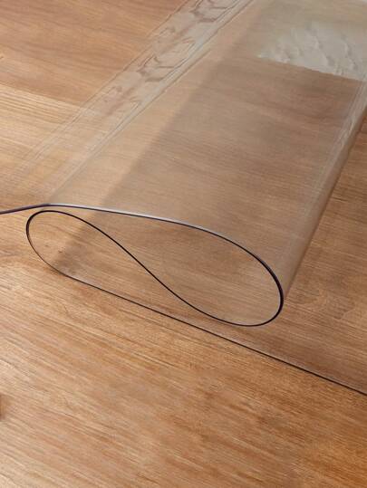 1 pieza Tapete de mesa cuadrado y rectangular transparente de PVC de 1,0 mm de grosor, moderno y sencillo, inodoro, antibacteriano, impermeable, resistente al aceite, resistente a los arañazos, resistente al calor, fácil de limpiar, adecuado para la entrada, el armario de zapatos, el soporte de TV, el escritorio de la computadora