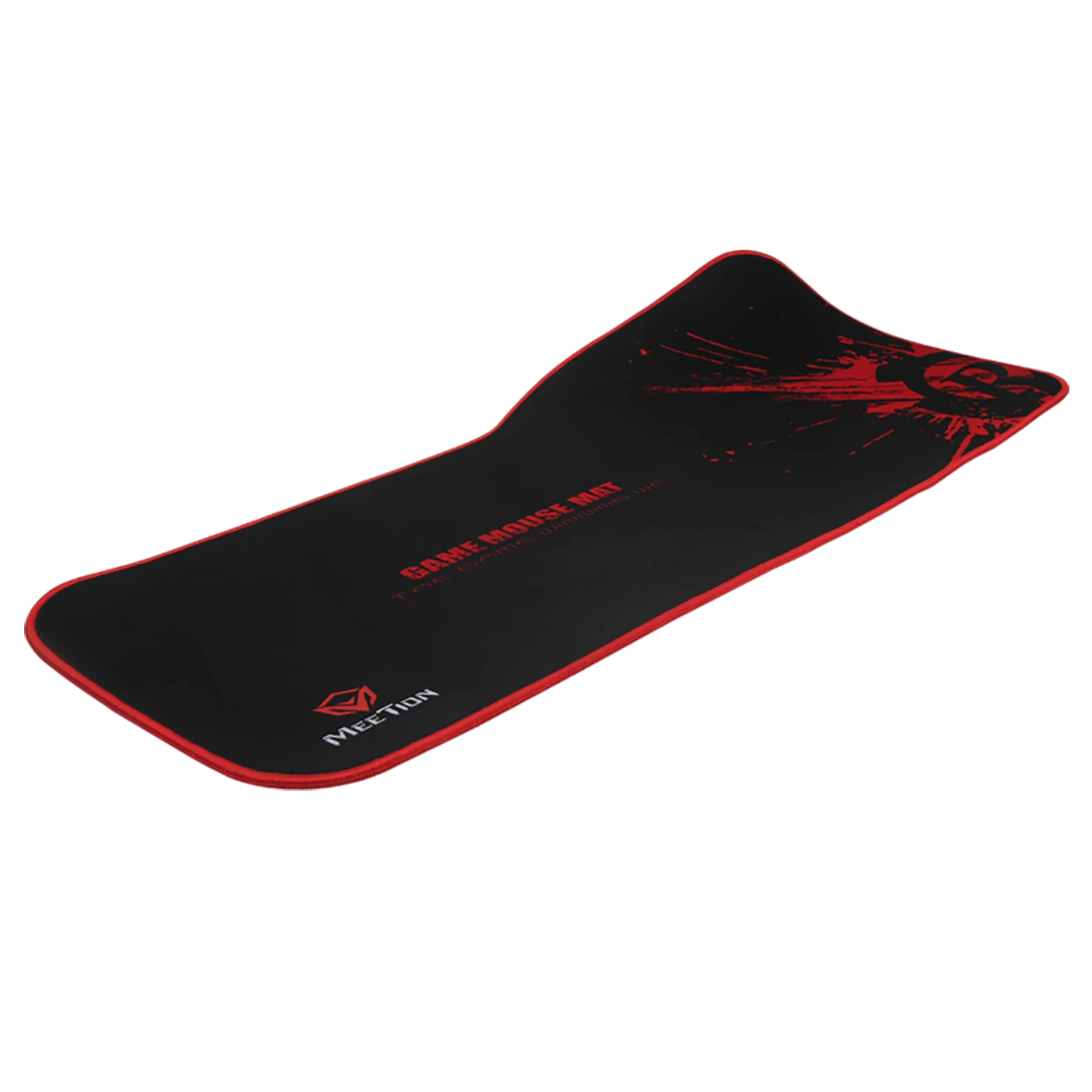 更大更厚的滑鼠墊，5厘米超大桌墊，豪華黑紅色搭配，鍵盤和滑鼠均適用的防滑墊