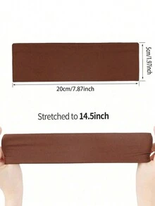 8 chiếc băng đô tập yoga, băng đô thấm mồ hôi bằng lụa sữa màu trơn co giãn dùng cho thể thao, phụ kiện nhiều màu - Nhiều màu - Xem 6