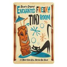 1pc Vintage Hawaiian Tiki Room Tin Sign, Retro Polynesian Art Decor For Bar, Living Room, Cafe, Restaurant, Laundry Room, Garage, Office, Bedroom, Gym, Library -  Freaky Theme, 8x12 Inch - Multicolor - View 5