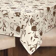 Printed Tablecloth 4 Places 1.00x1.40 For Oxford Kitchen Decoration RECTANGULAR TABLECLOTH - Coffee Brown - View 3