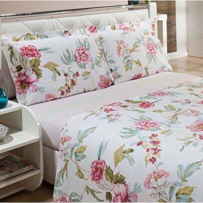 Lençol De Cama Queen Estampado Com Elástico Avulso