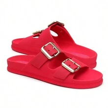 Women Flat Sandals - 粉色 - 查看 4