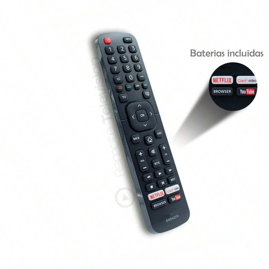 Control Remoto Smart Tv Hisense En2ai27h - Negro - Ver 1