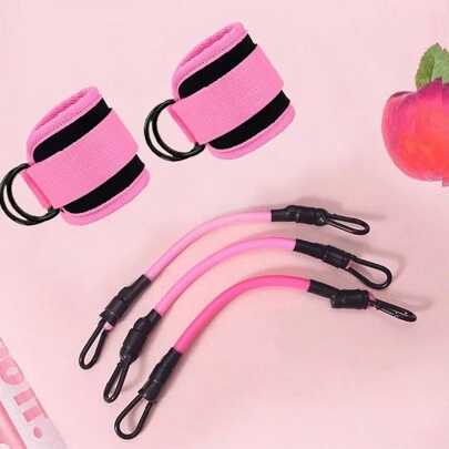 6 件/套健身阻力带，用于脚踝、臀部和腿部训练，包括弹性脚踝绑带和阻力环带，用于塑形和调理健身房配件