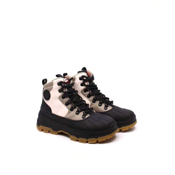 Hunter Women's Explorer Duck Boot In White Willow/Alloy