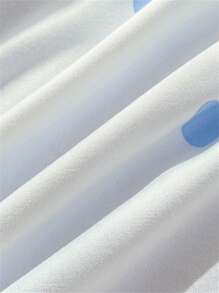 1 pieza de funda nórdica individual linda con estampado de corazones de poliéster, multicolor, adecuada para dormitorios de estudiantes - Multicolor - Ver 9