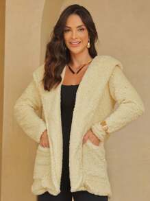 Women Winter Coats - Champagne - View 1