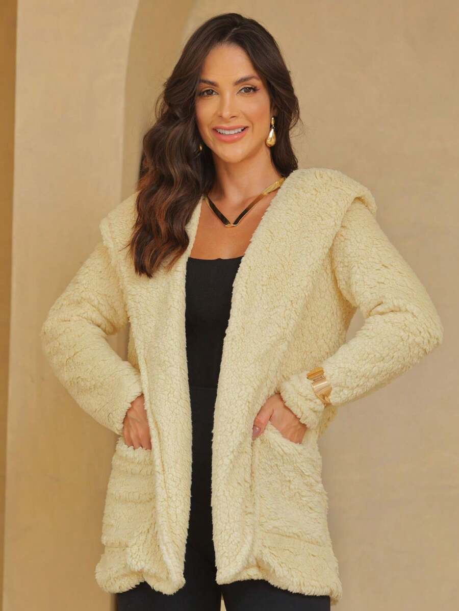 Women Winter Coats - Champagne - View 1