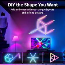 Smart LED Wall Light Bars,Diversified DIY RGB LED Strip Light,Music Sync Led Light Bar,Suitable For Gaming And Streaming Lover,Home And Gaming Room Decor