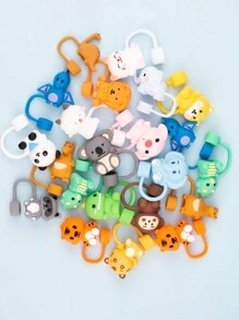 6 piezas Tapas de pajitas diferentes y aleatorias para tumblers de 30 onzas, tapas de pajitas reutilizables para pajitas de 0.24-0.32 pulgadas, accesorios para tazas