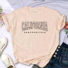 Camiseta Feminina T Shirt Logo California Sanfrancisco