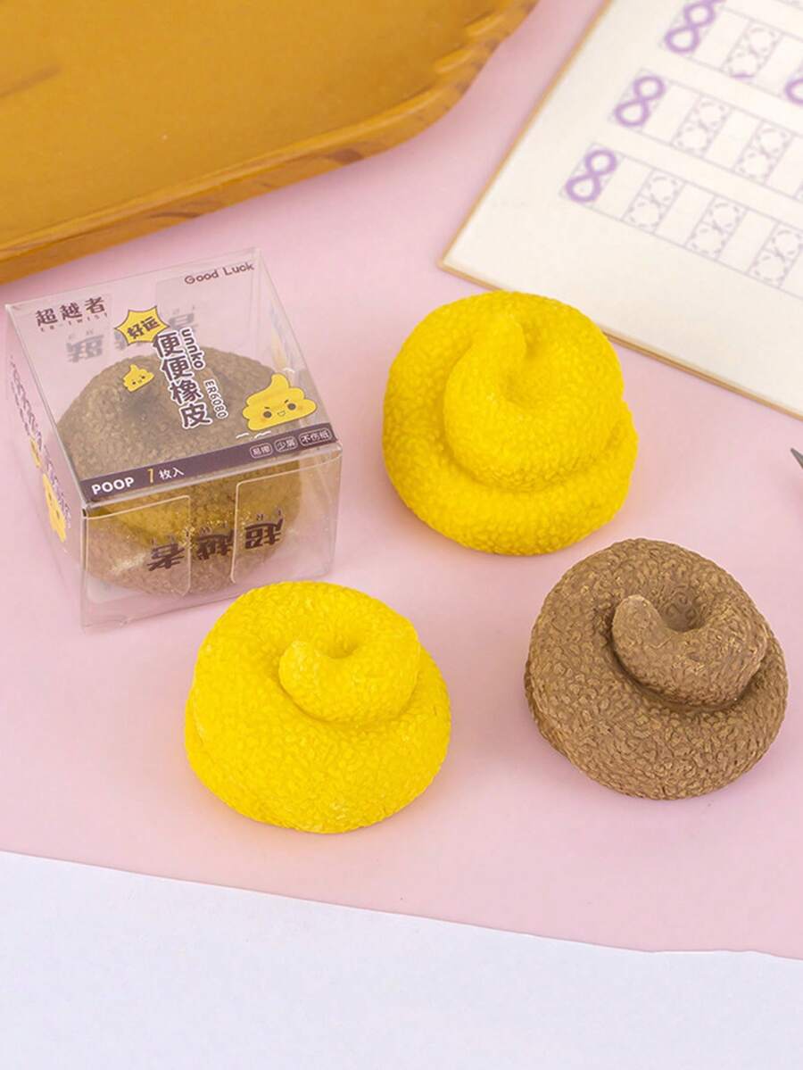 1 cái/bộ Màu sắc ngẫu nhiên Gói tẩy hình trò đùa sáng tạo màu sắc ngẫu nhiên, Văn phòng phẩm mới lạ cho học sinh - Nhiều màu - Xem 1