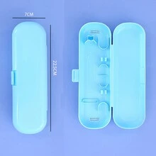 Portable Electric Toothbrush Holder Travel Case, Universal Fit, Hygienic Toothbrush Storage Box - Pink - View 3