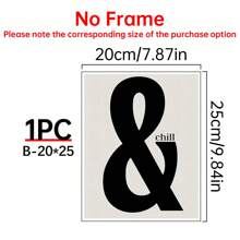 1pc,Retro Style Black And Beige Quote, Chill Home, Chaos, Textured Poster, Typography Canvas Painting, No Frame,Wall Art Gifts Birthday Graduation