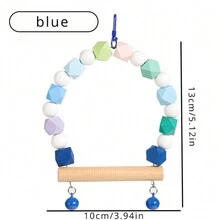 1入組彩虹色鸚鵡搖擺環，鸚鵡爪尖磨刀器，杆式棲鳥用品，適用於旋風牡丹貝殼花鳥 - 彩色 - 查看 6