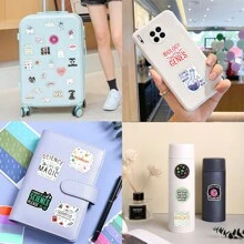 60 piezas Biología Pegatinas de vinilo decorativas para scrapbooking, diario, laptop, parachoques, patineta, botella de agua, computadora, teléfono, dibujos animados, casco de protección, pegatinas y calcomanías para carro