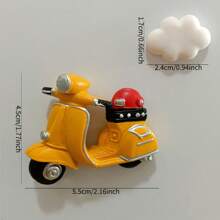 2pcs Cute Cartoon Car Fridge Magnet For Kitchen & Office Decoration, Whiteboard & Refrigerator Sticker- Lovely Home Decor & Utility Magnets Best Gifts Birthday Graduation