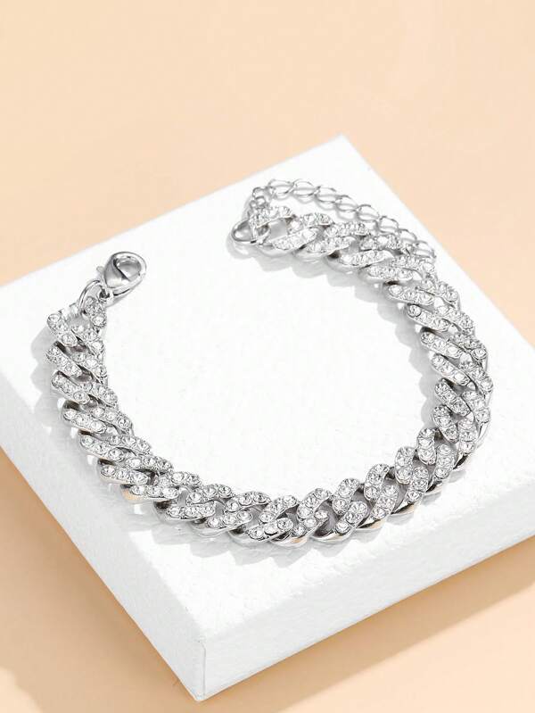 Rhinestone Decor Anklet