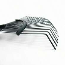 1pc 22-Tooth Rake With Wooden Handle, Steel Wire Leaf Rake, Garden Rake, Gardening Tool, Lawn & Garden & Yard Cleaning,Garden Tools, Gardening Tools For Garden - Green - View 6