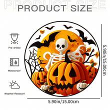 1 件，2D，有趣的南瓜万圣节装饰品 | 万圣节墙面装饰，秋季装饰，万圣节室内家居装饰，万圣节卧室装饰，鬼魂，万圣节户外装饰 | 夏季，房间装饰，墙面装饰，家居装饰，卧室装饰，厨房装饰 - 橘色 - 查看 2