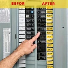129pcs Electrical Panel Labels, Circuit Breaker Directory Labels, Weatherproof Fuse Box Sticker, Eye-Catching Identification Label Stickers - Multicolor - View 1