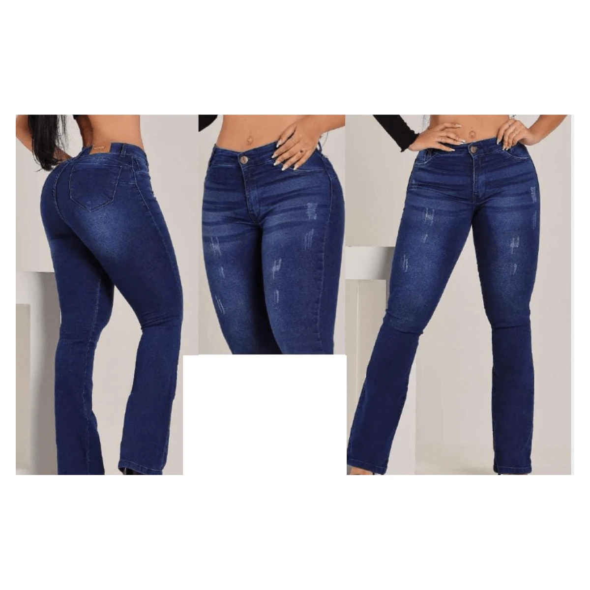 Women Jeans - 藍色 - 查看 1