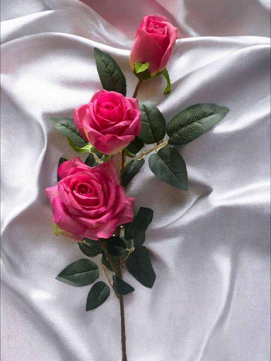 Artificial Roses With Premium Material - Рожевий - Переглянути 1