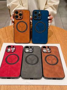 New Fashion Skin-Friendly Deer Head Anti-Slip 3D Embossed Texture Phone Case Compatible With Apple/ S21/22/23/24/25, 11/12/13/14/15/16 Pro/Pro Max, Stylish Minimalist Creative Shockproof Protective Cover - Grey - View 4