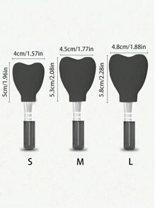 3 件/套大、中、小号心形硅胶化妆刷保护套，防尘刷套，防止刷子毛躁的刷子形状保护器，用于旅行和家庭存储的化妆刷架，可重复使用的硅胶化妆刷收纳盒，防尘刷子保护套，送给化妆爱好者和妻子的礼物化妆包化妆包化妆品收纳盒化妆品收纳 - 黑色 - 查看 3