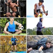 Basketball Compression Shorts For Training And Exercise, Breathable, High Elastic, Quick Dry, Mid-Calf Shorts - שחור - ראה 6