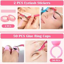 215 pièces Kit de fournitures pour extensions de cils, kit de cils pour débutants en extensions de cils, souffleur d'air USB, 2 pinces à cils, 100 brosses à mascara, 50 applicateurs micro, 50 porte-gobelets, 2 rubans, 10 tampons oculaires. Cadeau de Noël