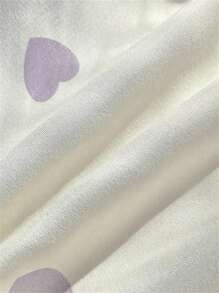 1pc Cute Polyester Heart Pattern Single Duvet Cover, Suitable For Student Dormitory, Multi-Color