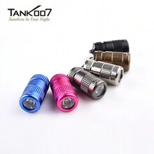 1入組迷你鋁合金LED TANK007探險家手電筒，小型防水防震戶外照明燈，適用於戶外露營，遠足，檢查