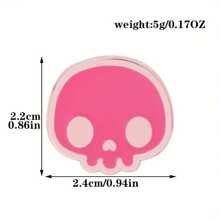 Fashionable Pink Skull Brooch For Men, Metal Paint Badge Backpack Clothing Accessories For Men Skeleton Pin For Clothes Bag Charm Backpack For School