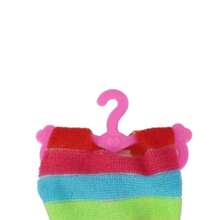 Juego surtido de 50/40/30/20/10/1 perchas de plástico rosas pequeñas y lindas, accesorios para armario, ropa, casa de muñecas, colores y estilos aleatorios