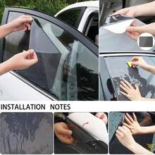 2pcs Car Sun Shades Film Window Shield With Small Holes Black PVC Sunshade - Black - View 6