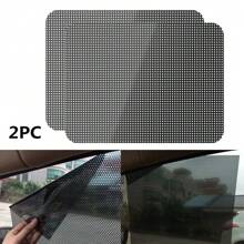 2pcs Car Sun Shades Film Window Shield With Small Holes Black PVC Sunshade - Black - View 8