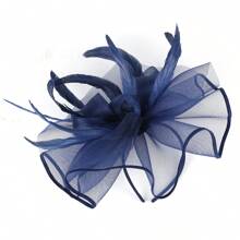 1pc Fascinators Kentucky Derby Hats Flower Headwear Ribbons For Women Tea Party Cocktail Wedding Feathers Hair Clip Halloween - A - View 14