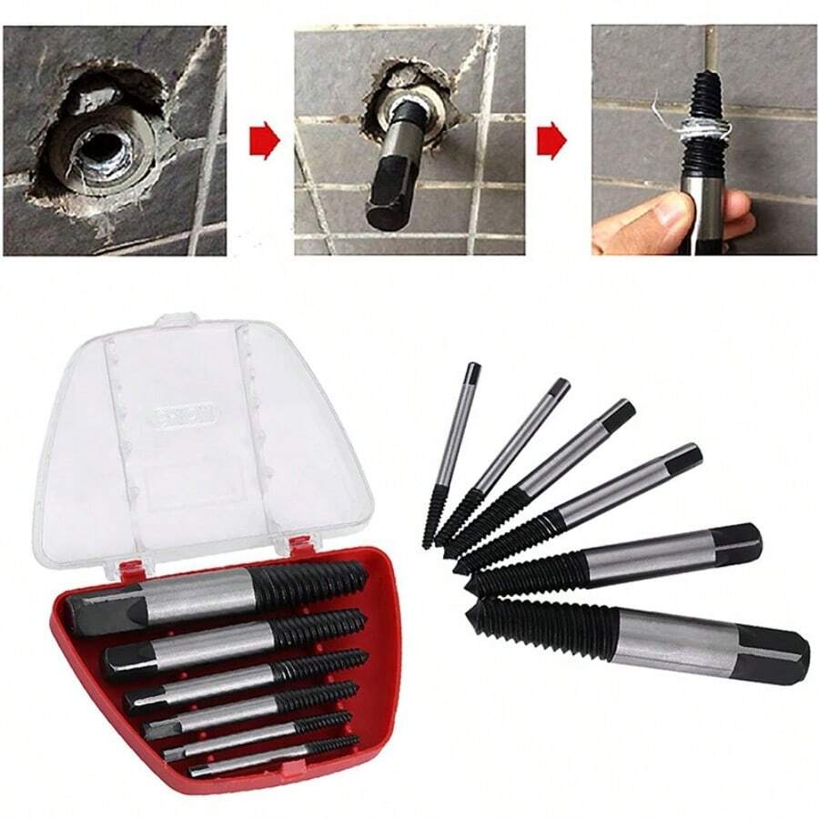 5Pcs Screw Extractor Center Drill Bits Guide Set Broken Damaged Bolt