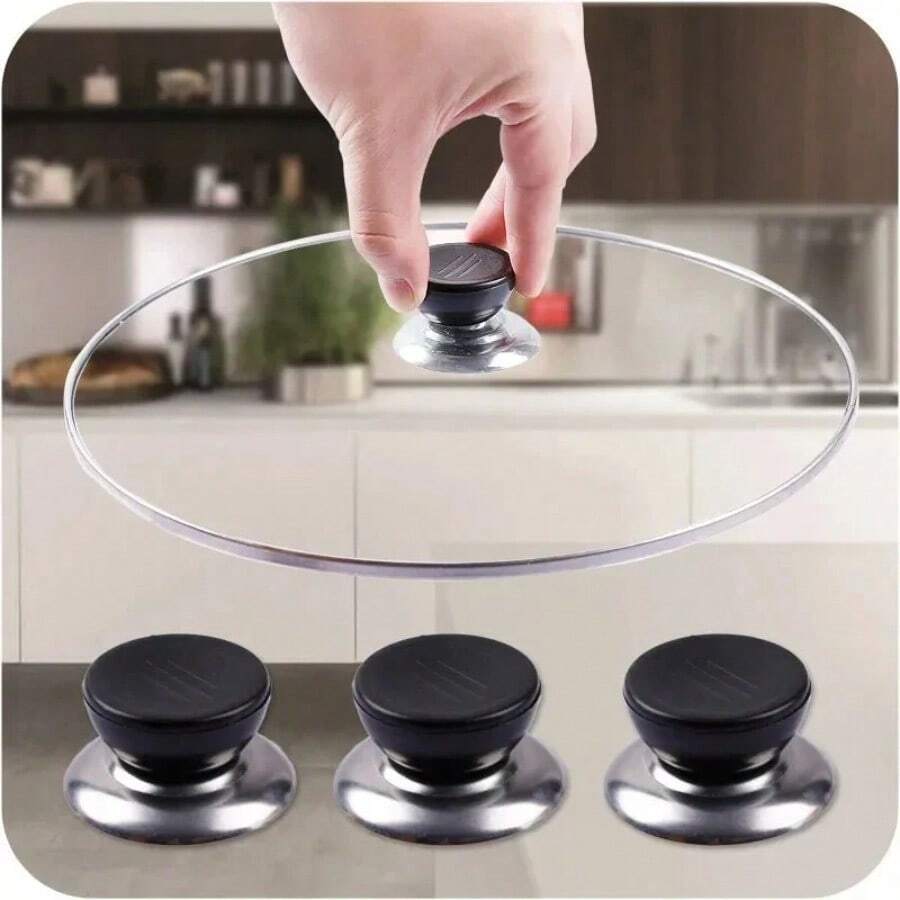2/4 Pieces Kitchen Handle Cookware Knob Cover Glass Bottom Cover Pressure Cookers Universal Pot Lid Handle Interchangeable Handles,Kitchen,Summer Beach Party,Food,Camping,Organizer,Room Decor,Kitchen Items.