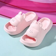 Chanclas de verano con lindo dibujo animado, diseño antideslizante de suela gruesa, ligeras y cómodas, zapatillas de moda para uso exterior - Rosa - Ver 2