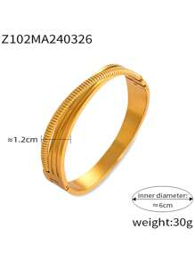 1 件 18K 镀金不锈钢奢华花朵串珠手链情人节 - 金黃色 - 查看 11