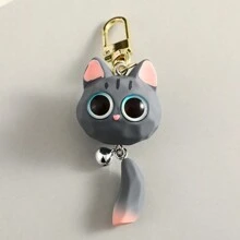 可爱卡通 3D 大眼猫钥匙扣，便携式创意情侣汽车挂件，小礼物包装饰万圣节汽车配件包饰背包适合学校哥特 Y2k 万圣节配饰教师节圣诞节 - 款式 - 查看 2