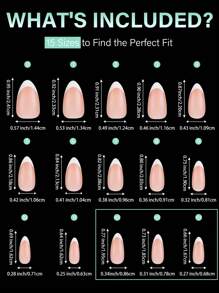 120 片浅裸色微笑法式指甲贴，短杏仁形棺材方形椭圆形亚克力指甲贴，15 种尺寸假指甲贴，升级款浅粉色软凝胶全覆盖按压式美甲，适合春夏季节居家 DIY 或送礼 - 女性指甲护理必备，按压式美甲产品按压式美甲用品美甲 - 藕粉色 - 查看 8